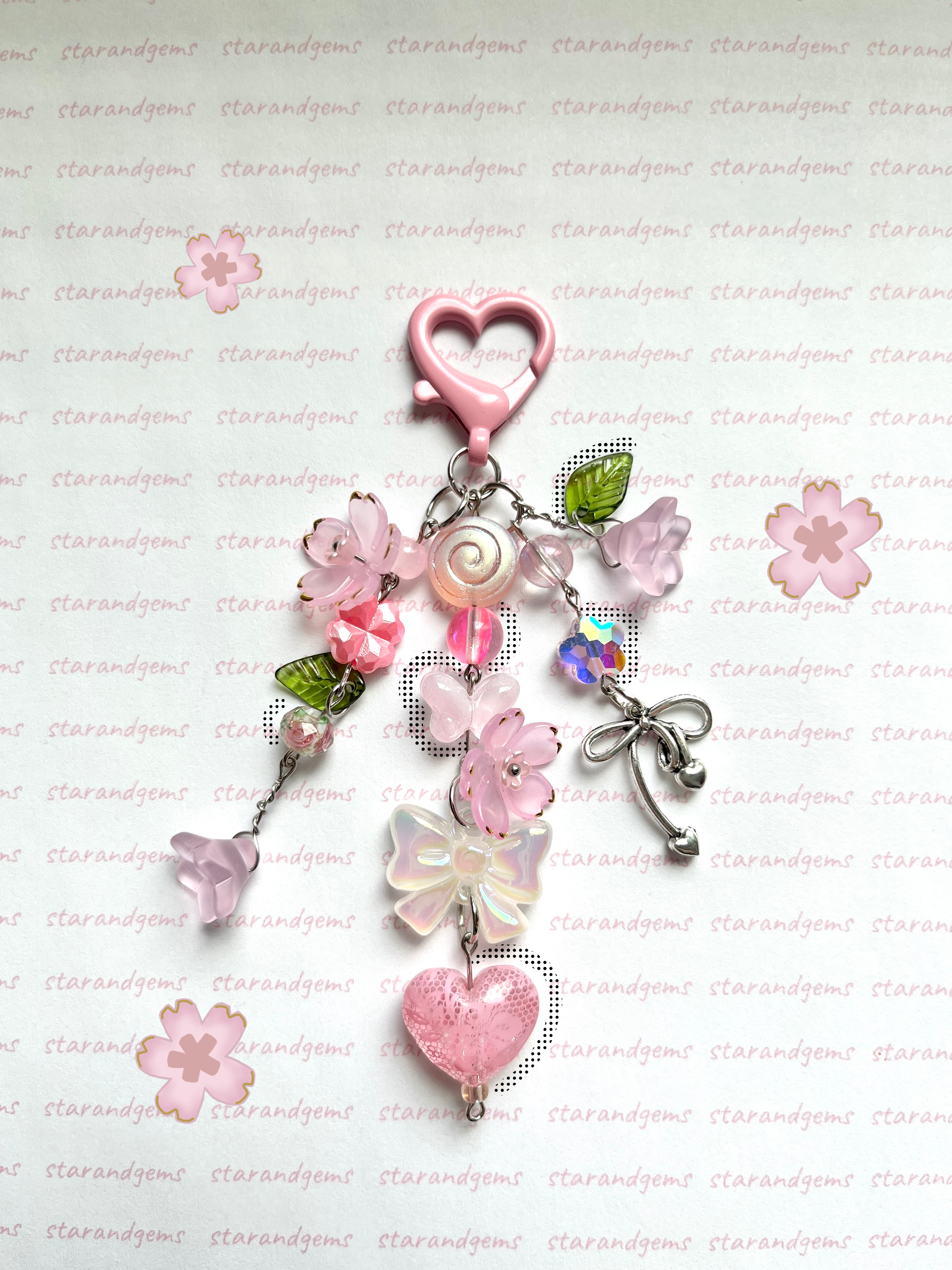Lace Heart Keychain