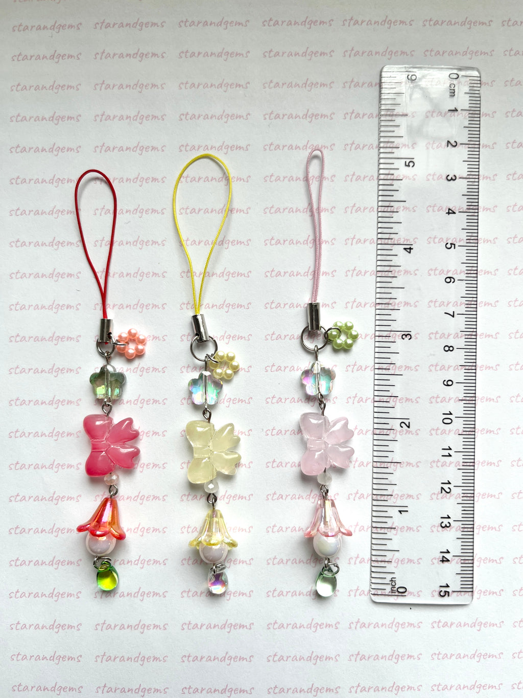 Glass Bow Phone Charm