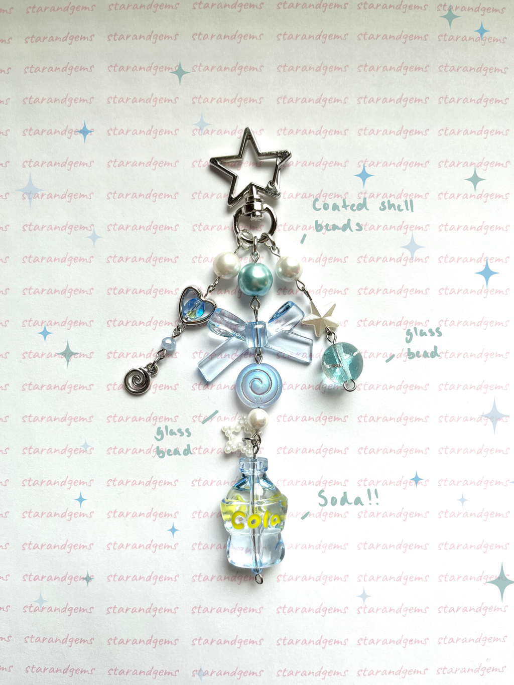 Blue Soda Keychain